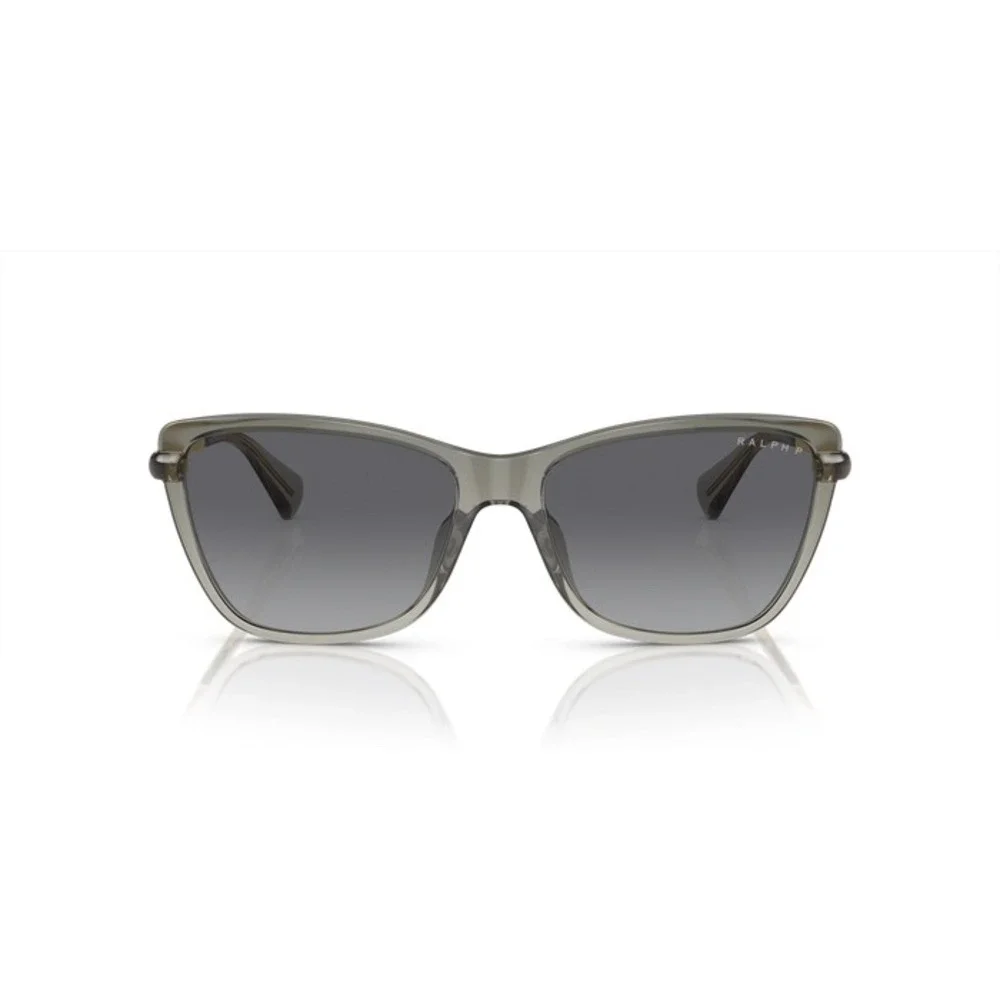 NEW Ralph Lauren RA5308U 6127T3 Grey Cat Eye Polarized Sunglasses Gold Temples